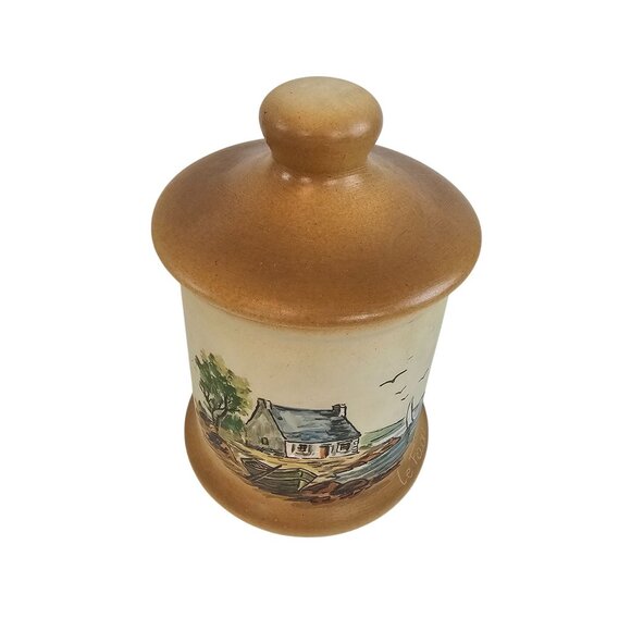 Grès de France Handpainted Stoneware Canister Schilder Coastal Cottage Pottery - Picture 9 of 16
